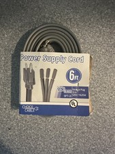 Choice Cable 6ft Power Supply Cord 16/3 AWG SPT-3 13A 125V Replacement Cord picture