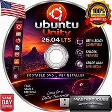 Ubuntu Unity 26.04 LTS Bootable DVD Live Installer | UEFI/Legacy 64-Bit | SHA256 picture