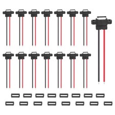 15Pcs Type-C Female 2 Pin Bare Wire Socket, Vertical Terminal picture