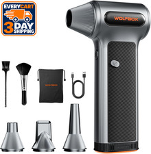 WOLFBOX MF200 Compressed Air Duster, Removable Battery, Car Cleaning, Home picture