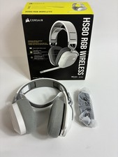 Corsair HS80 RGB Wireless PC PS5 PS4 Mac Gaming Headset – White *Read picture