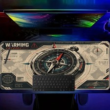 DOS Large Gaming Mouse Pad Compatible for PC, Desk Computer Desk with Non-Slip picture