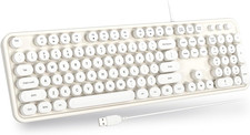 USB Wired Computer Keyboard - Retro Typewriter Keyboard - Full Size Keyboard wit picture