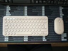 Logitech K380 Keyboard & Pebble Mouse Combo Pink Rose SPANISH Teclado Ñ picture