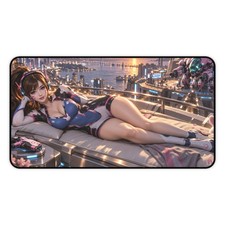 D.Va Extended Mousepad Gamer Girl Art Colorful Keyboard Desk Accessory picture