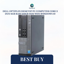 Dell OptiPlex Desktop PC Computer Core 2 duo 4GB RAM 250GB HDD WIFI Windows 10 picture
