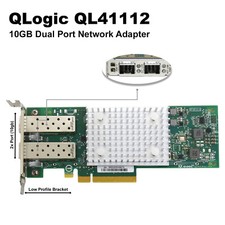 Lot 10 Dell QLogic Fast LINQ 41112 2-Port 10Gb SFP+ PCIe Network Adapter 807N9 picture