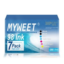 98 Ink 7-Pack(2BK/C/LC/M/LM/Y) with Chip Compatible for Epson Artisan835 837 700 picture