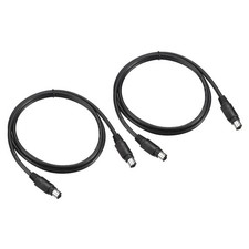 2Pcs 6P 3.28 Feet PS/2 Extension Cable Male to Male picture