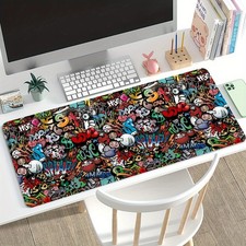 1pc High-Quality Keyboard And Mouse Pad, with Exquisite Game Graffiti Design, picture