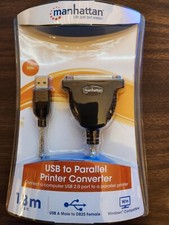 MANHATTAN USB TO PARALLEL PRINTER CONVERTER USB A TO DB25 336581 picture