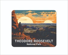 Theodore Roosevelt National Park Mouse Pad   Painting Art 7 3/4 x 9