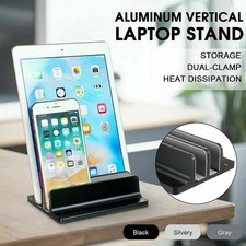 Aluminum Vertical Laptop Tablet Stand Space-saving Holder For MacBook Notebook picture