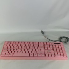 PBX Pink Wired USB Keyboard w/ LED, QWERTY English Layout, PBGK54 picture