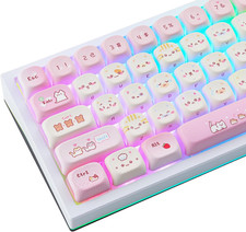 Tsungup MOA Keycaps-Pink Cute Cat Keycap,Pixel Kitten Custom Key Cap Set picture