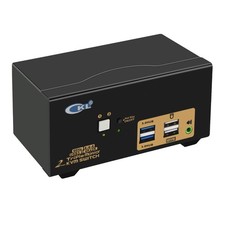 USB 3.0 HDMI KVM Switch Triple Monitor 2 Port Extended Display 4K 60Hz with C... picture