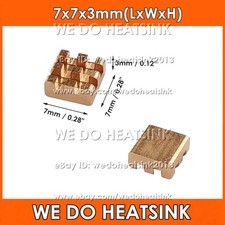 Pure Copper 6-17mm  Square Copper Heatsink Radiator Cooler With or Without Tape picture