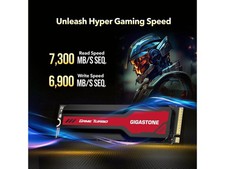 GIGASTONE Game Turbo PCIe Gen4x4 SSD 2TB, Speed Up to 7,300MB/s, Heat Sink, with picture
