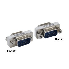 10PCS HD15 Male to Male Mini Adapter VGA 15 Pin Low Profile Changer for Video picture