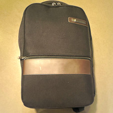 Samsonite Black Nylon Laptop Backpack 15 in Compatible Padded Brown Accent picture