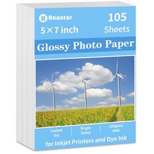 Glossy Photo Paper 5×7 in, 105 Sheets Inkjet Photo Printer Paper picture