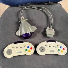 Tested & Working 2x Wireless SNES Controllers W/ Spaceship Receiver - Nintendo picture