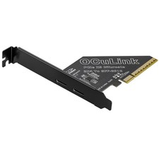 PCIe x8 Bifurcation Card, 2x PCIe x4 OCuLink Adapter for High-Speed Data Transfe picture