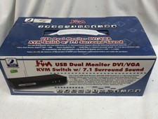 Linkskey 2-Port Dual Monitor DVI/VGA USB KVM + 7.1 Surround LDV-DM712AUSK New picture
