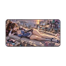 D.Va Extended Mousepad Gamer Girl Art Colorful Keyboard Desk Accessory picture