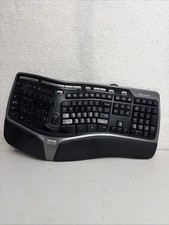 Microsoft Natural Ergonomic USB Wired Keyboard 4000 v1.0 Black KU-0462 Used picture