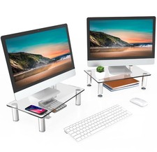 2 Pack Monitor Stand Adjustable Clear Desktop Riser Laptop TV Screen DT103803GC picture