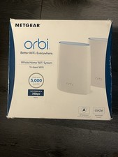 NETGEAR Orbi RBK50 AC3000 Tri-Band Mesh WiFi Router Satellite New Open Box picture