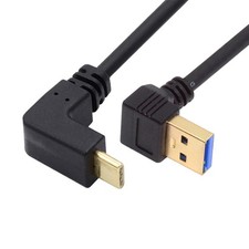 chenyang USB 3.1 USB-C Up Down Angled to 90 Degree 100cm, Black UC-098-DN picture