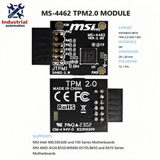 1PCS  NEW MSI MS-4462 TPM 2.0 Module (12 Pin 12-1) Trusted Platform Module SPI picture