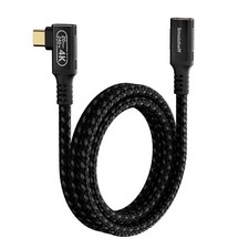 1m 90-Degree Right Angle USB-C Extension Cable, 20Gbps 3.3ft/1m, Black  picture