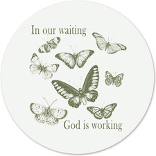 Green Christian round Mouse Pad, Christian Scripture Quote Mousepad picture