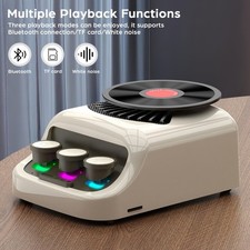 Versatile Robust Easy to Use Retro Vinyl Record Style Wireless Bluetooth Speaker picture