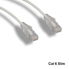 KNTK White 1' Slim Type Cat6 UTP Ethernet Cable 550MHz RJ45 Patch Panel Network picture