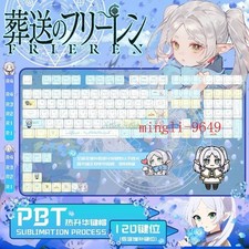Frieren: Beyond Journey's End Keycaps 120pcs PBT OEM For MX Mechanical KEYBOARD picture
