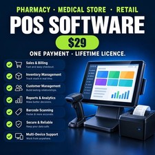 POS Software Lifetime License Pharmacy Retail Grocery Billing Inventory No Fee picture