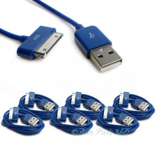 6X 6FT USB SYNC DATA POWER CHARGER CABLE APPLE NEW IPAD IPHONE IPOD TOUCH BLUE picture