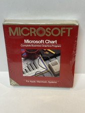Vintage Macintosh 128k 512k Microsoft CHART Version 1.0 OEM Sealed NOS picture