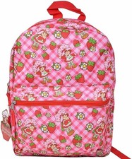 Large Backpack - Strawberry Shortcake - Pink Allover Print 16