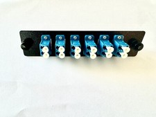 LGX 12 Port LC Duplex Fiber Optic Adapter Panel Single Mode SM UPC Blue -989 picture