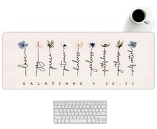 UTELKA U076 Christian Bible Verses Mouse Pad Floral 31.5x11.8 picture