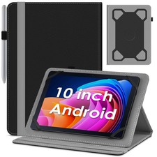 DETUOSI Universal 10 Inch Tablet Case,10.1 Android Cover, Black picture