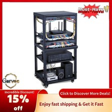 12U/15U/20U Open Frame IT Rack Casters Floor/Wall Mount 2 Shelves Included picture