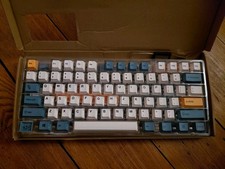 Apricot Yellow Dye Sub Thick PBT Cherry Profile 145 Keycaps Set for TKL 61 64 68 picture