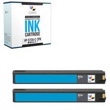 2-Pack Compatible CMYi 972A Cyan Ink Cartridges for HP PageWide Pro 477dwt 552dw picture