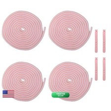 QLD COVER 4pcs 1.6M Spiral Cable Protector for Phone Pad Laptop USB - Laser Pink picture